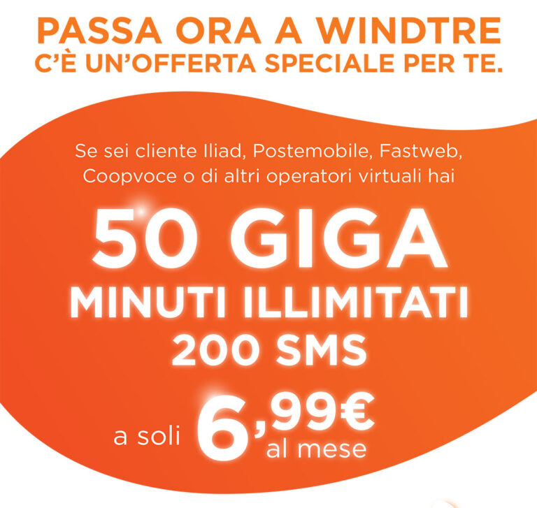 Scopri di più sull'articolo PASSA ORA A WINDTRE: C’è un’offerta speciale per te!